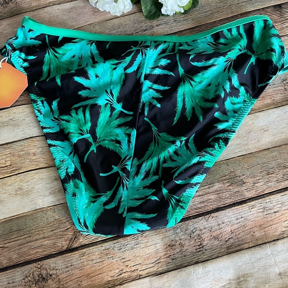 NWT Fe Noel Target Feathered Palm Print High Leg Cheeky Bikini Bottom Size XXL - Picture 11 of 11